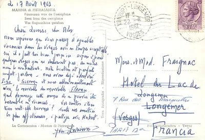 Marina di Pietrasanta — Widok z lotu ptaka — La Cartetecnica, n°143 — Rewers