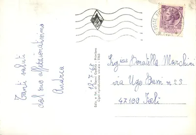 Dolomiti - Passo Cereda m. 1370 (Primieza) con le Dolomiti Agordine — Edizione Namri Cadenz, Primiero — Verso