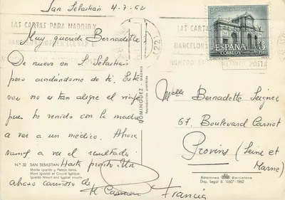Monte Igueldo e Casal típico — San Sebastián — Éditions CP30, N° 32 — Verso