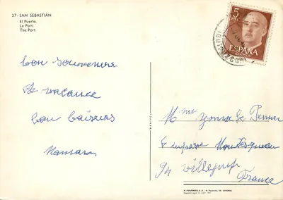 San Sebastián — Le Port — H. Fournier, S.A. - 37 — Verso