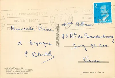 Ogród i jezioro Reinaregente — San Sebastián — Wydawca Galarza — Rewers