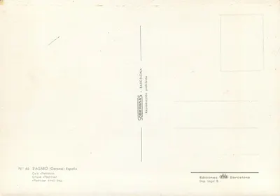 San Feliu de Guixols — vista da baia de Padrosa — Éditions Soberanas, n° 65 — Verso