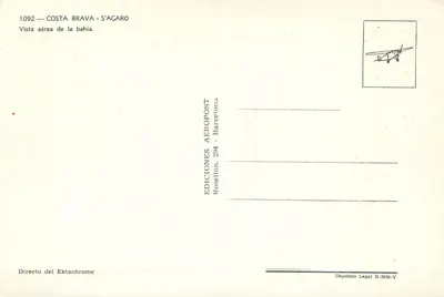 S'Agaró — Costa Brava — Edições Aeropost, n°1092 — Verso