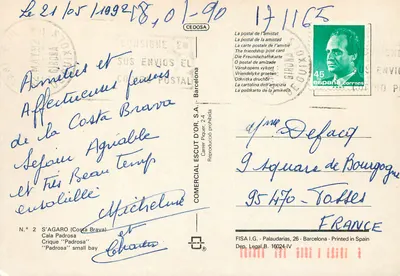 Sagaro — Crique 'Padrosa' mały zatok — COMERCIAL ESCUT D'OR, S.A. — Rewers