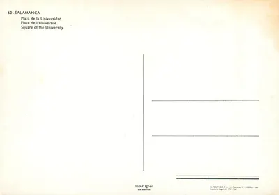 Salamanca — Plac Uniwersytetu — manipel — Rewers