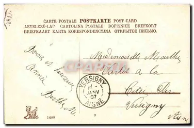 Arranjo de flores — Lembrete — Série 1488, editor Annonce et Envoi — Verso