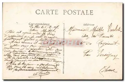 Casal na floresta — poema sobre as violetas — editor A.K.S. n°392/4 — Verso