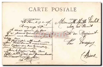 Un tendre baiser vint unir — couple en forêt — éditeur A.S. n°387/5 — Verso