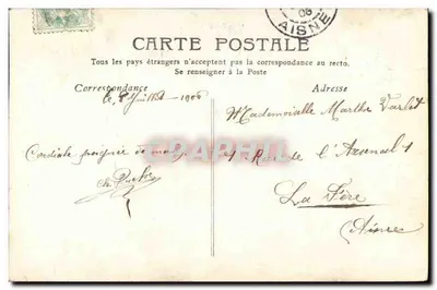 Das blühende Gasthaus — Garten-Szene mit Paar — Verlag SESCAU PARIS — Rückseite