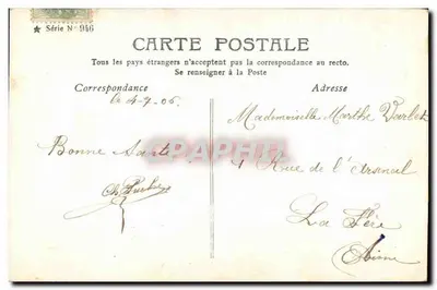 L'Auberge Fleurie — scène de rencontre — SEBACAU, Paris, série N° 946 — Verso