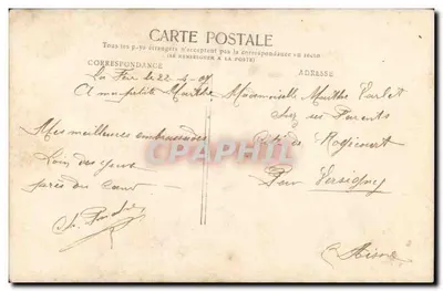 Dama da França — Sujeto: enfermeira ajudando um ferido — editor: 3890 — Verso