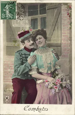 Combat — Soldat et jeune femme — Bujf & 297