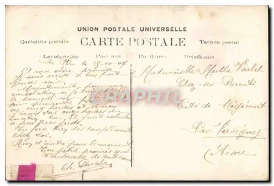 Couple en extérieur — scène de jardin — éditeur inconnu, n° 0518 — Verso