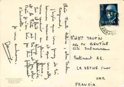 Salou (Tarragone) — dettaglio della spiaggia — editore Segeste, n° 506 — Verso