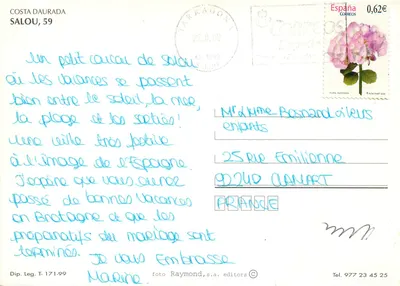 Salou — Costa Daurada — wydawca fotograficzny Raymond, s.a. — Rewers