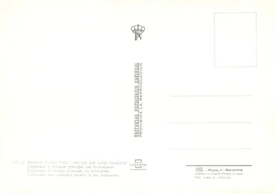 Santa Cruz del Valle de los Caídos — fasada główna i plac — Wydawca Editorial Patrimonio Nacional, nr 40 — Rewers