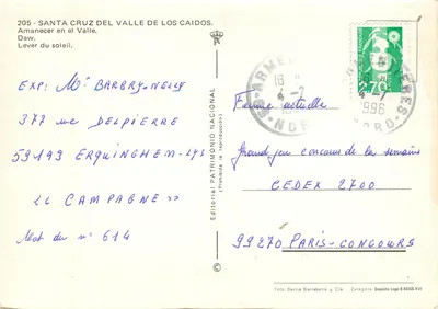 Santa Cruz del Valle de los Caídos — Narodowy zabytek — Editorial Patrimonio Nacional, n° 614 — Rewers
