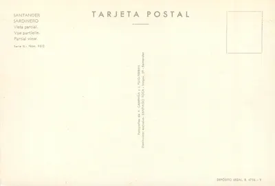 Santander — Widok częściowy — Sardineró, seria II, nr 9312 — Rewers