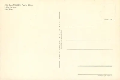 Santander — Puerto Chico — Garrabella & Cía. S.R.C. — Verso