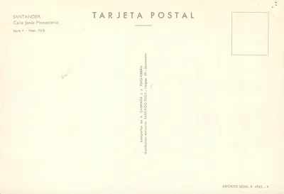 Ulica Santander — widok miejski — wydawca A. Campaña y J. Puig-Ferrán — Rewers