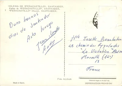 Église de "Peñacastillo", Santander — Photo ALSAR, n°9 — Verso