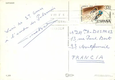 Santander — vista panorâmica — Recuerdo de Santander, editor Pescamino, n° 4.209 — Verso