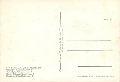 Kloster kolegiaty — Santillana del Mar — COBAS & Cía, n° 217 — Rewers