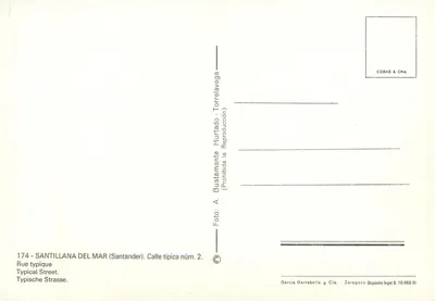 Santillana del Mar — typowa ulica — Garcia Garrabell y Cía, n°174 — Rewers