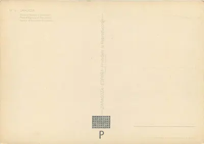 Plaza de España y Diputación — Zaragoza — Wydawca P. S. B. S. A. n° 6 — Rewers