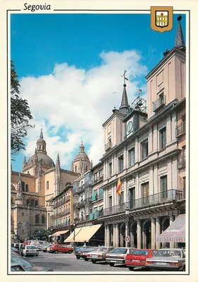 Segóvia — vista da Praça Mayor e da catedral — L. DOMINGUEZ - MADRID