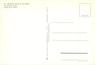 Segóvia — Igreja de San Millán — Garcia Garrabella & Cía, Zaragoza — Verso