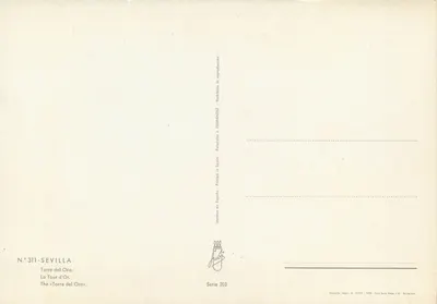 Torre del Oro — Sewilla — wydawca FERRANDIZ, seria 203 — Rewers