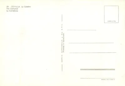 Sevilha - A Catedral — Garrabella y Cía. S.R.C. n°39 — Verso