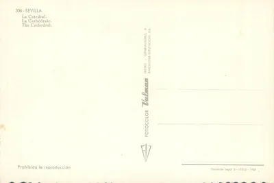 Sevilla — Katedra — Motril - Generalitat de Catalunya, Barcelona — Rewers