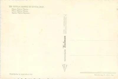 Plac Santa Marta — dzielnica Santa Cruz — Motril - Generalitat, Barcelona — Rewers