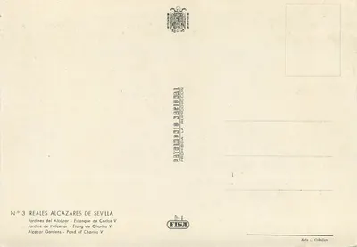 Ogród Alcázar — Jezioro Karola V — Dziedzictwo Narodowe — FISA — Rewers