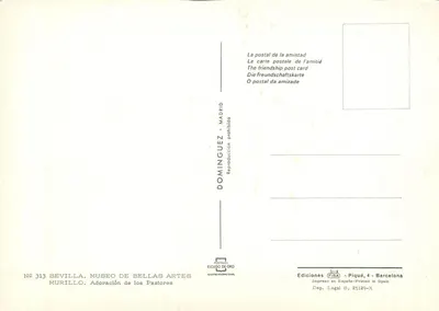 Adoração dos Magos — Murillo — Éd. FISA, n° 313 — Verso