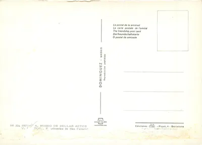 Saint Ferdinand na koronie — scena religijna — Dominguez, Madryt — Rewers