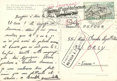 Seville - Archiwum Indii i Katedra — Wydawca Garcia Garrabella, n°47 — Rewers
