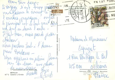 Catedral e Giralda de Sevilha — Editor: Ediciones PISA - Piqué, 4 - Barcelona — Verso