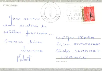 Sevilha — Catedral, pátio verdejante, carruagem e mulheres em traje — Edições 07 C.B. — Verso