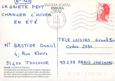 Plaza de España — Sewilla — Wydawca: Estilo Servicios A, nr 420 — Rewers