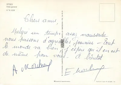 SITGES — Widok ogólny — Fotografia Campaña Pug-Ferrán, N.º B. 5328 — Rewers