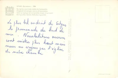 Sitges — Promenada nad morzem — Foto J. Ubach Puig, seria 196 — Rewers