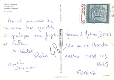 Ruela da Costa Daurada — Sitges — Edições A. Campaña — Verso