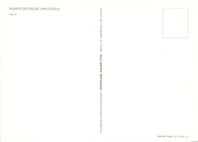 Puerto de Soller (Mallorca) — widok ulicy z tramwajem — Pelayo, PM 171 — Rewers