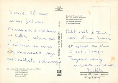 Mallorca — widok panoramiczny z Puerto de Sóller — wydawnictwo FISA, nr 1701 — Rewers