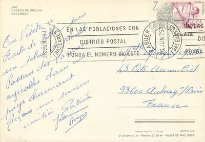 Port Soller — widok z powietrza — wydawca J. Omero — Rewers