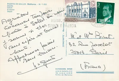 Plaża Puerto de Soller — Majorka — N.º 1.001, wydawca ZERKOWITZ — Rewers