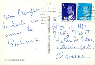 Port Soller — Tramwaj przy brzegu portu — Wydawnictwo Palma — Rewers
